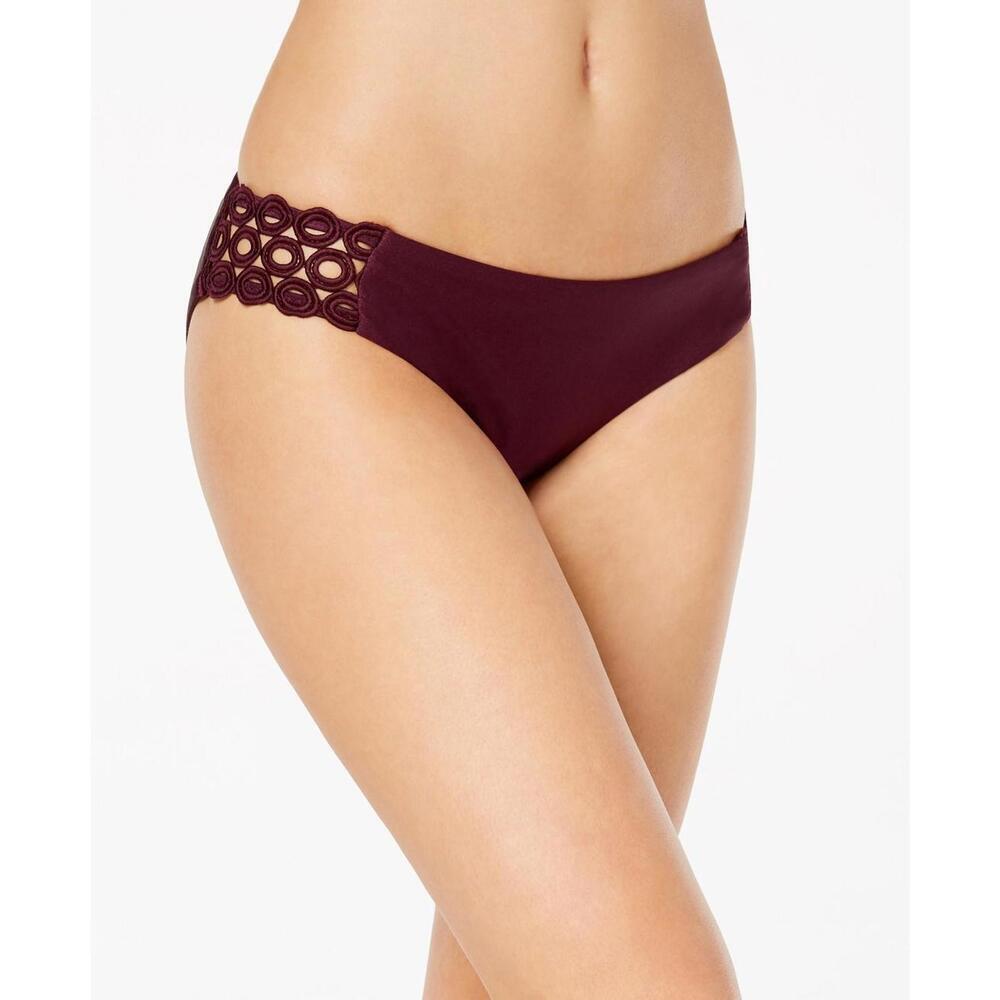 Becca By Rebecc Womens Siren Shimmer Eyelet-Trim Swim Bottoms Size L - Picture 1 of 2